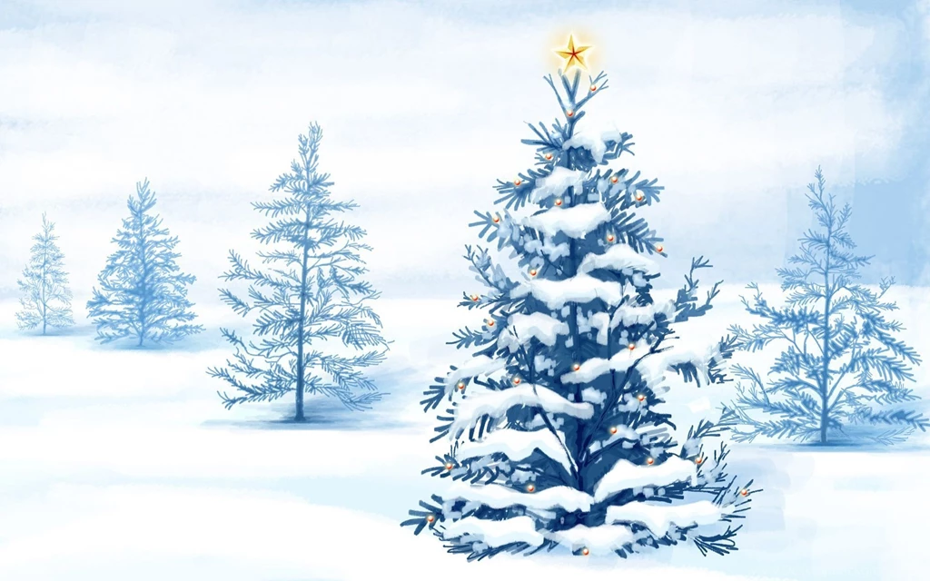 Christmas Snow Trees Wallpapers