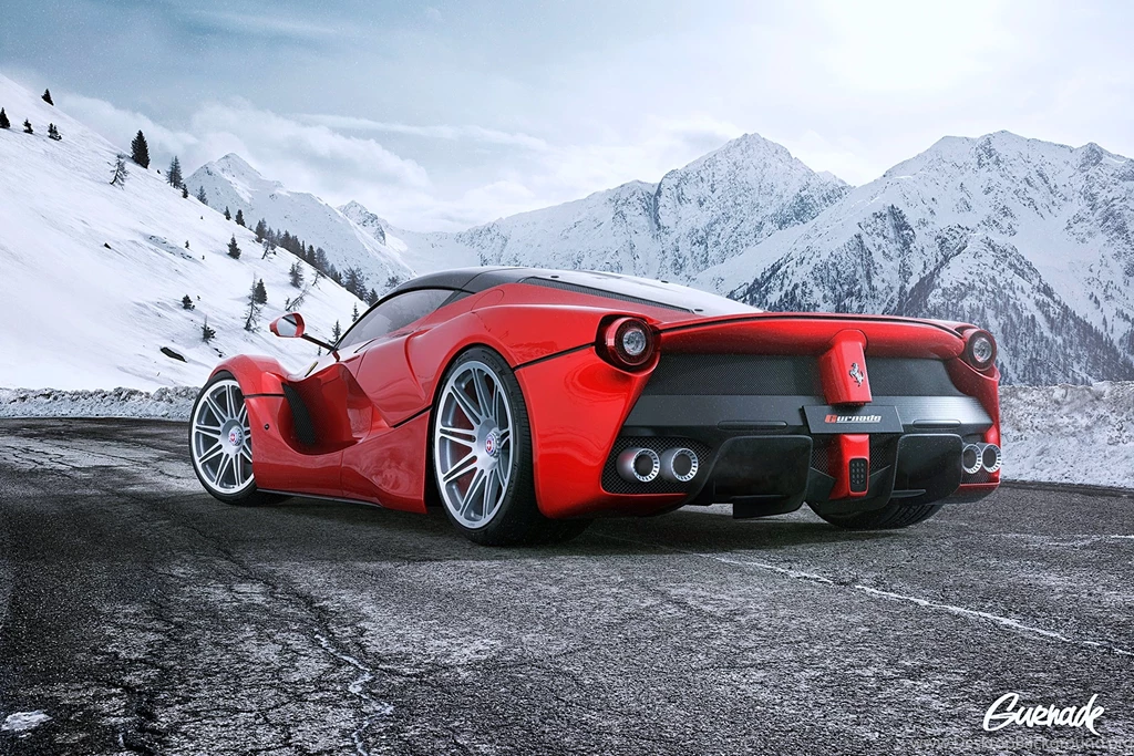 Ferrari LaFerrari HRE Wheels Landscape Road Mountains Cars ...