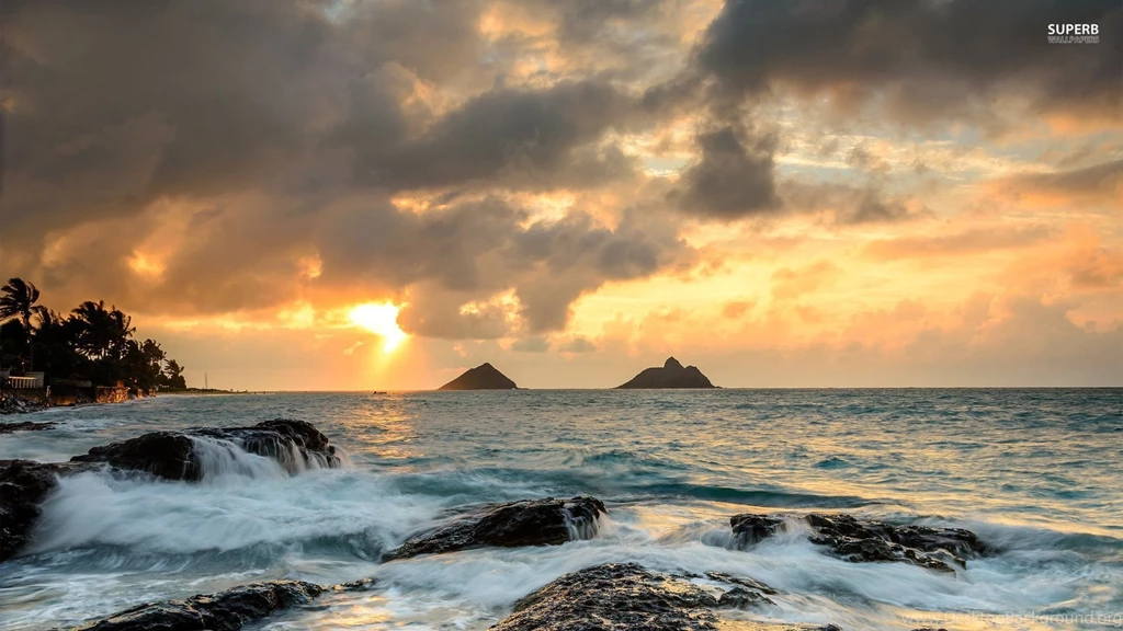 Sunrise At Lanikai Point, Hawaii Wallpapers Beach Wallpapers