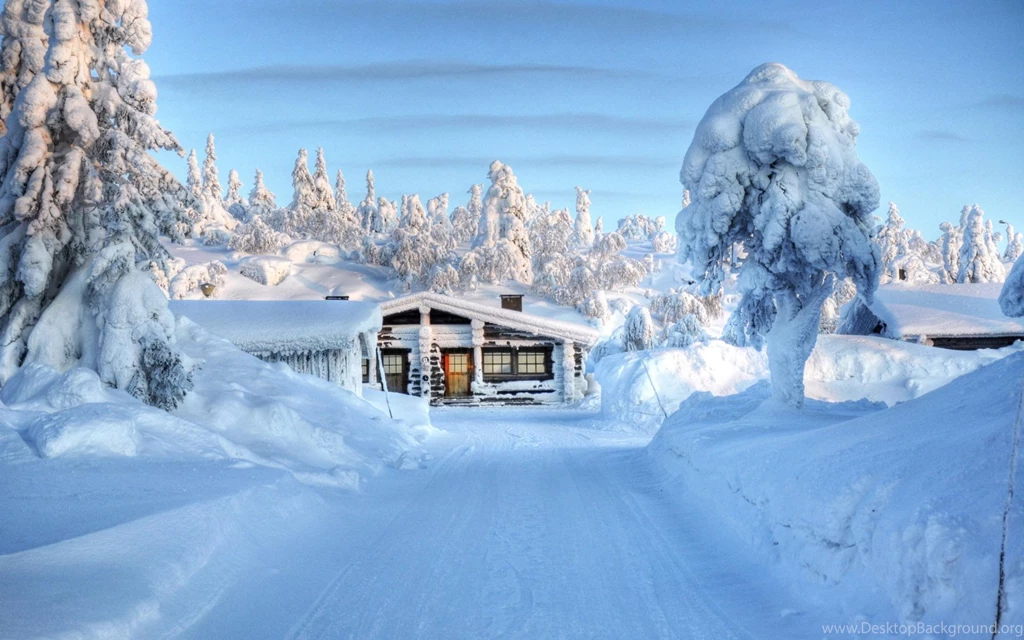 Snowed In Houses Wallpapers