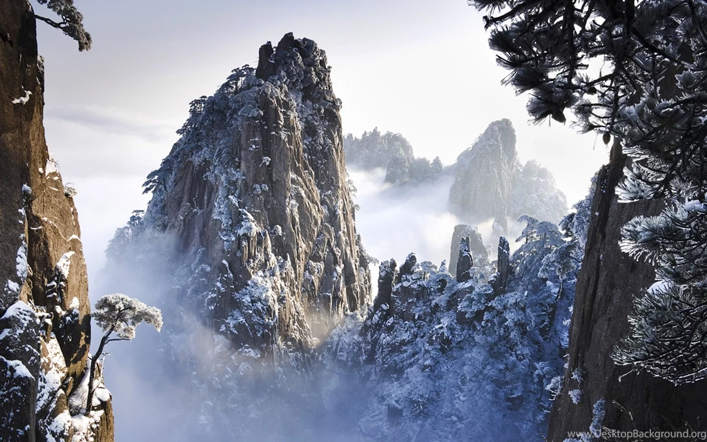 Huangshan Mountains, Snow, Hills, Winter, Nature, 1920x1200 HD ...