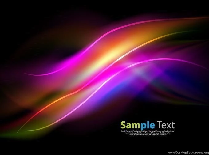 Abstract Colorful Wave On Dark Backgrounds Vector Graphic