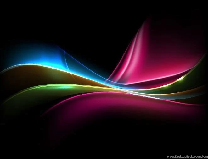 Colored Light On Dark Backgrounds Vector Illustration