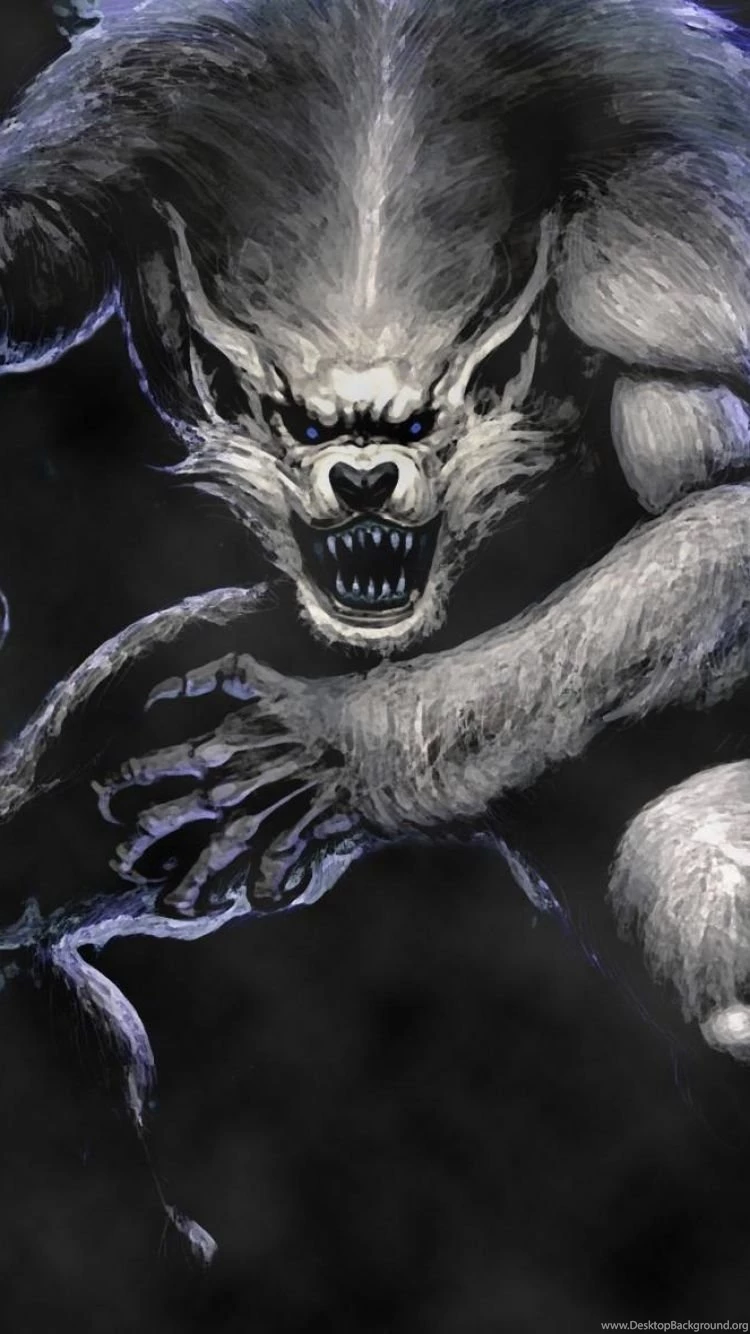 Download Wallpapers 750x1334 Werewolf, Wolf, Jump, Fog iPhone 6 HD ...