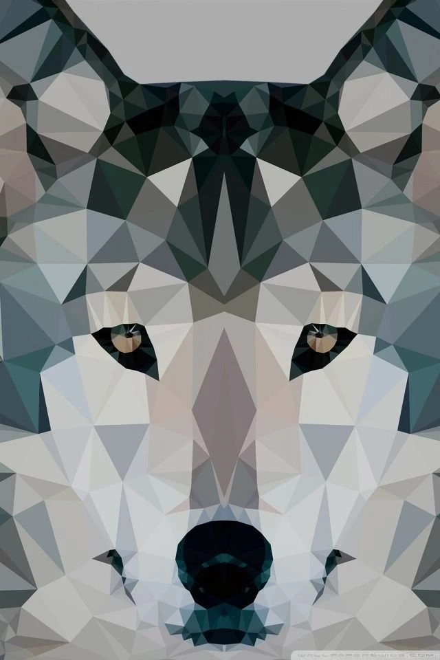 Low Polygonal Wolf HD Desktop Wallpapers : High Definition ...