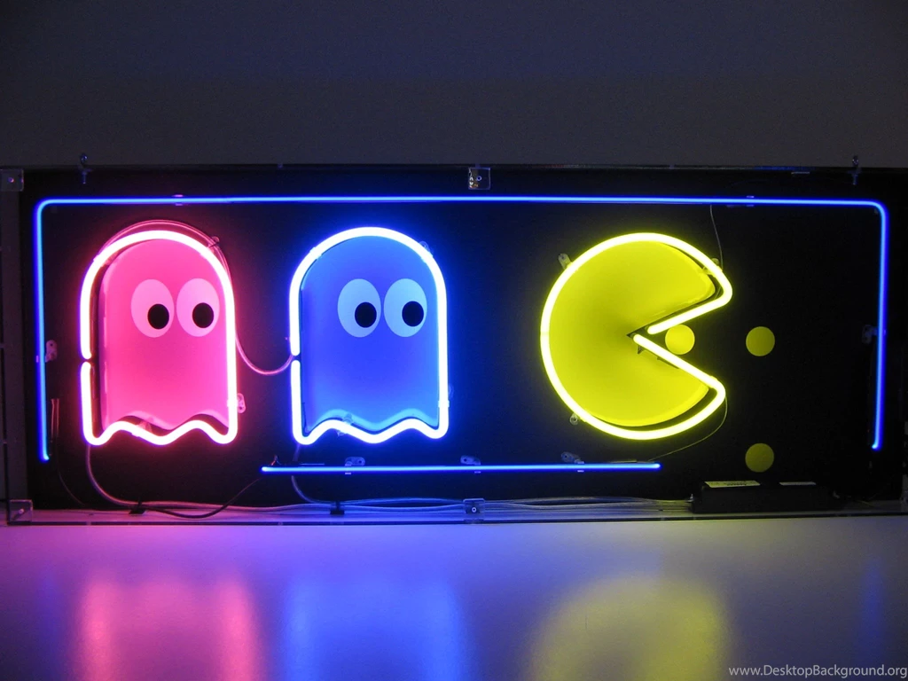 NEON SIGN Architecture Quote Typography Text Pacman Wallpapers ...