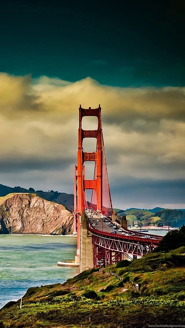 Free iPhone wallpaper for iPhone 5 5c 5s 640x1136 goldern gate.jpg