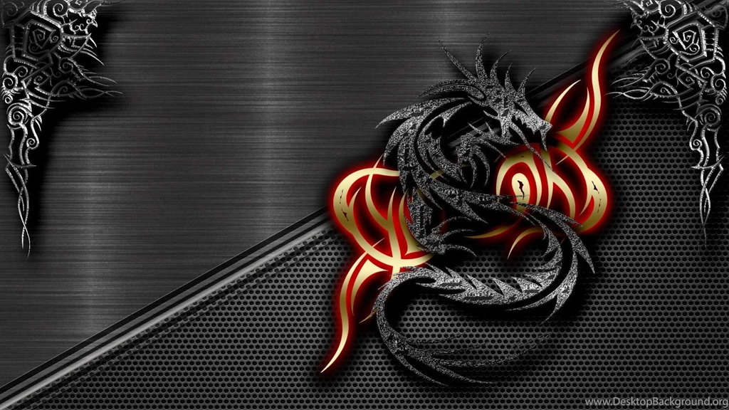 Dragon Paint On Black Backgrounds