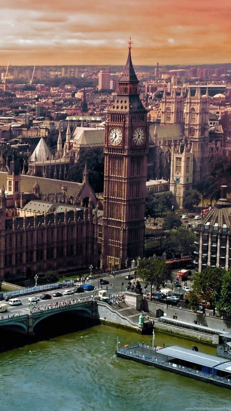 Download Wallpapers 750x1334 London, Top View, Bridge, Big Ben ...