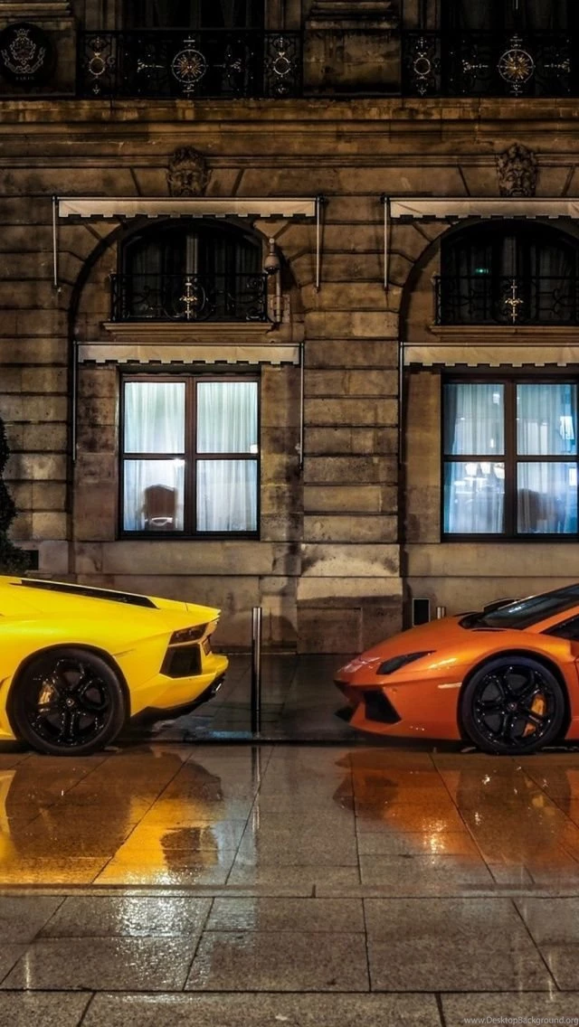 640x1136 Lambos In London Iphone 5 Wallpapers