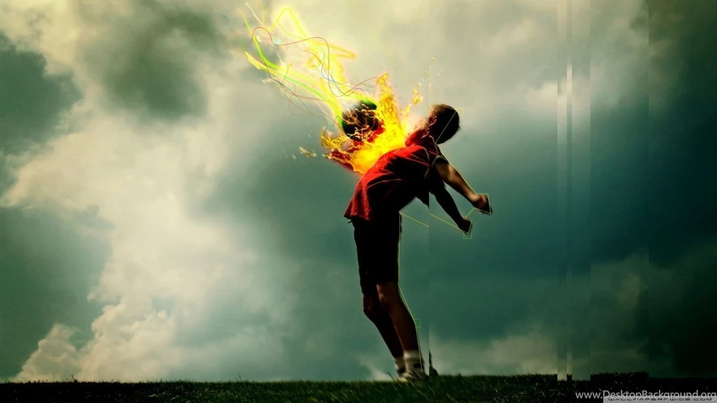 Flaming Football HD Desktop Wallpapers : High Definition ...