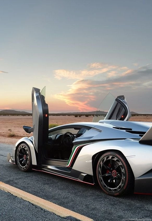 Lamborghini Veneno Red White Green Wallpaper.