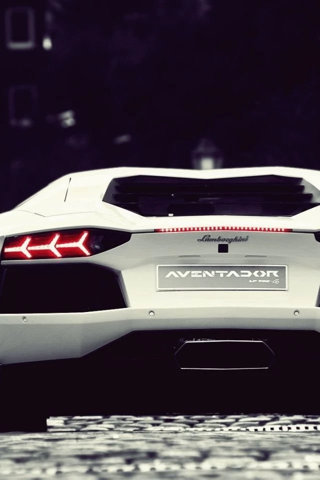 640x960 White Lamborghini Aventador LP700 4 Rear Iphone 4 Wallpapers