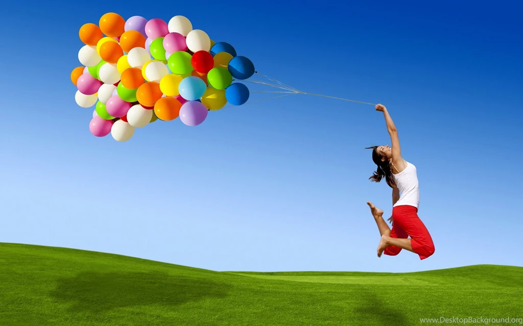 Balloons With Girl Wallpapers HD
