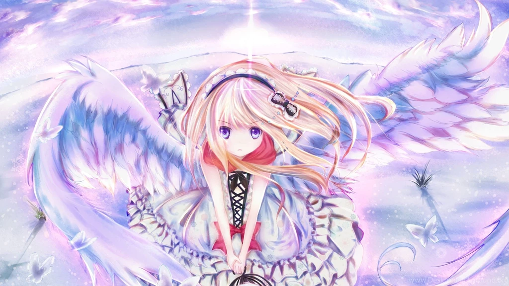 Anime Girl Wings, Sky, Flying, Butterfly Hairpin Wallpapers ...