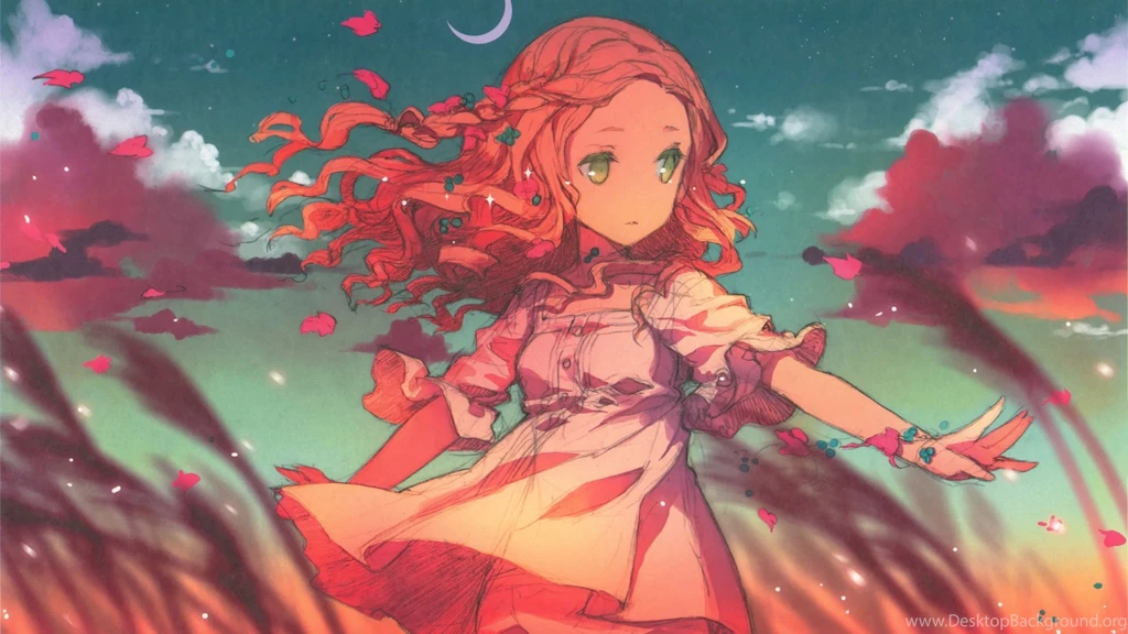 2560x1440 Anime Girl Wind Breeze Wallpapers