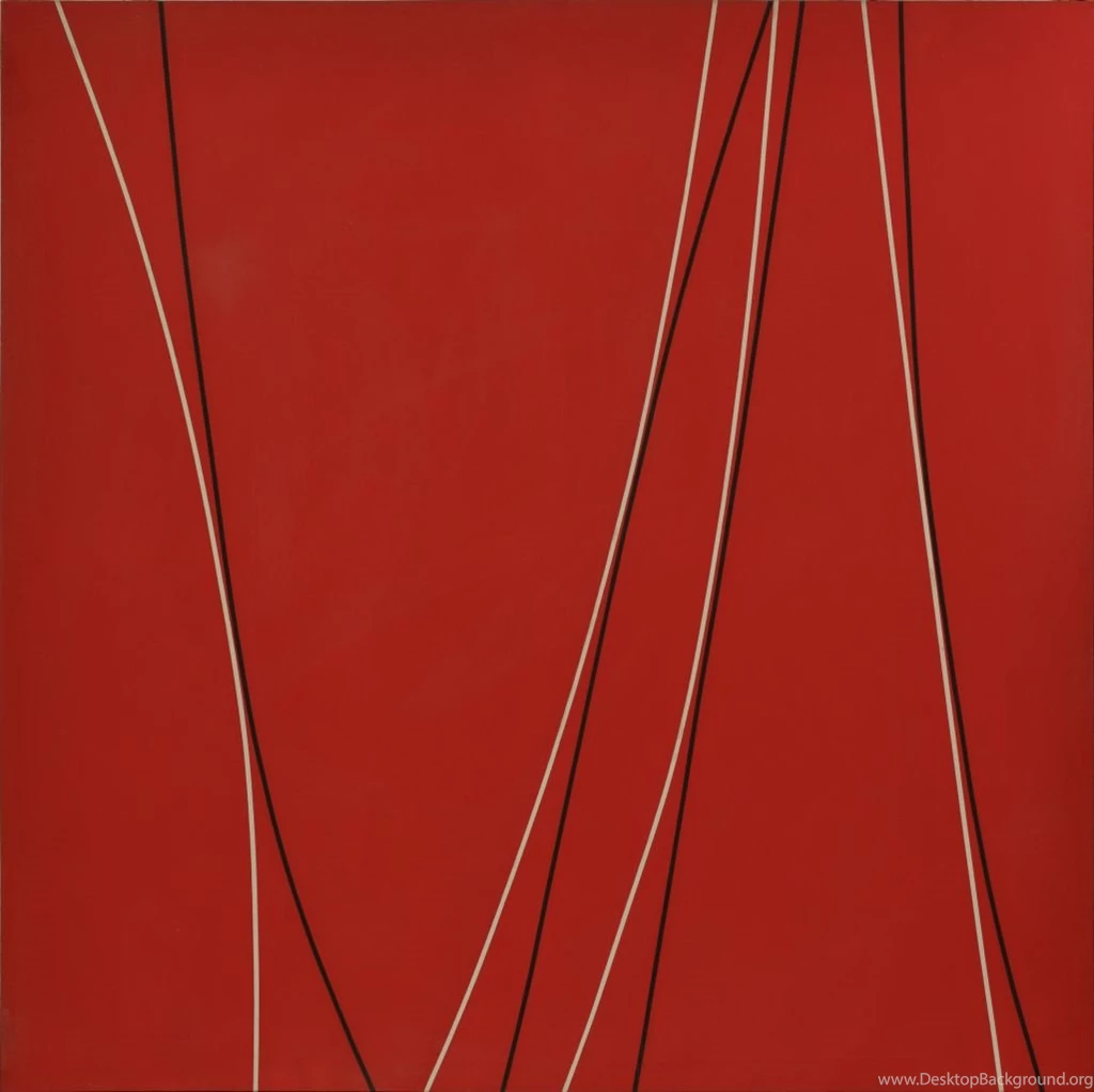 Untitled (Black And White Lines On Red Background) Lorser ...