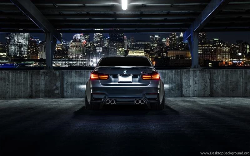 BMW M3 F80 Matte Black Car Rear View, Night, City Wallpaper,BMW ...