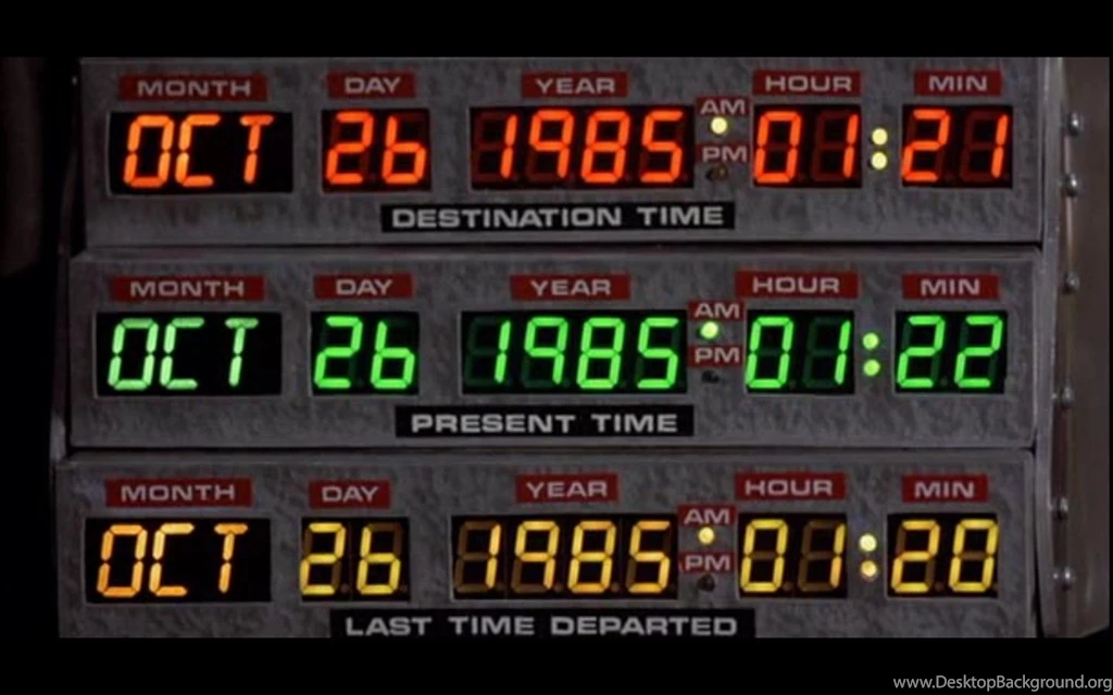 Movies Numbers Back To The Future Digital Art Dates Wallpapers ...