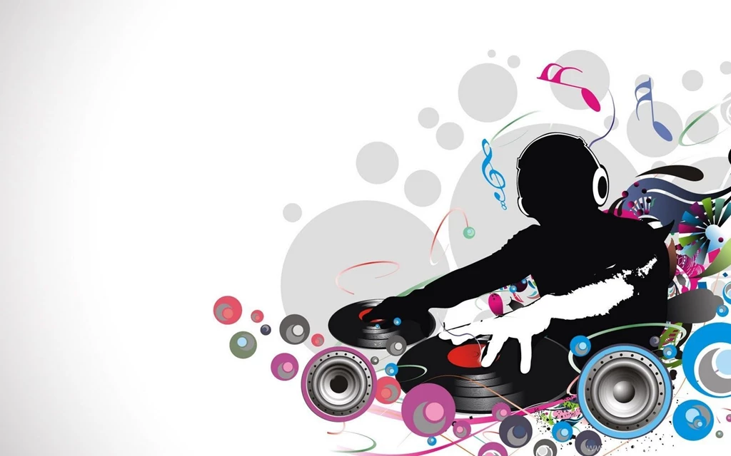 Dj With Retro Backgroung Wallpapers