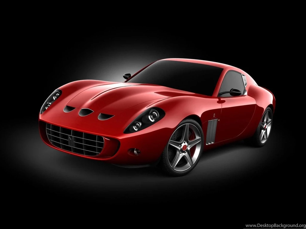 Super Cars For Desktop Red Ferrari Sport Car On Black Backgrounds ...