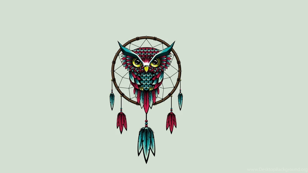 Download Wallpapers 2560x1440 Owl, Bird, Dreamcatcher, Art Mac iMac ...