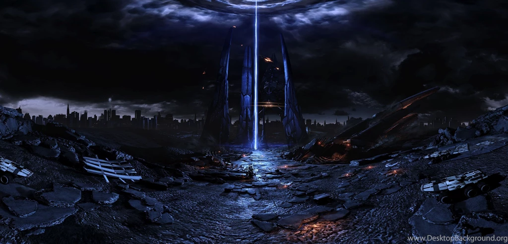 Mass Effect Fan Reaper Harbinger Art Pano Spaceship Sci fi ...
