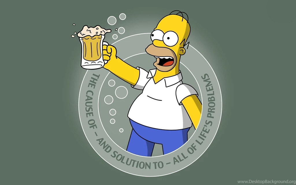 Homer Simpson Beer Wallpaper.