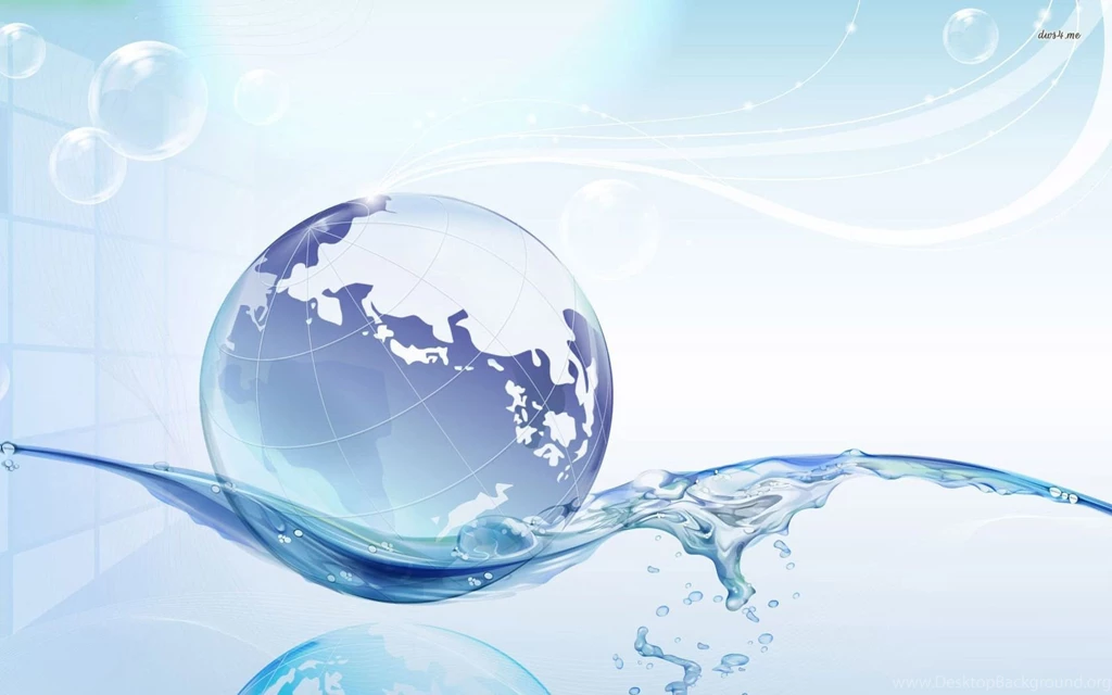 Globe Floating On Water Wallpapers Digital Art Wallpapers