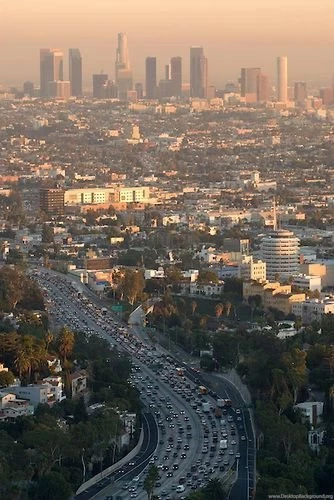 Los Angeles From Mulholland Drive, Downtown In Background, 101 ...