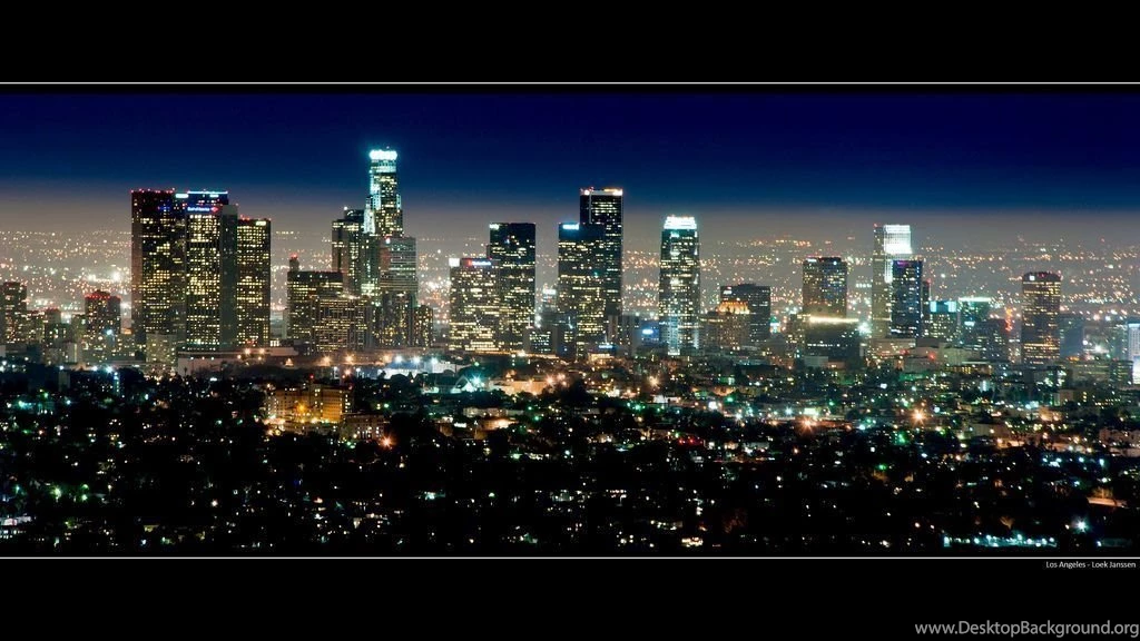Los Angeles Skyline At Night Wallpapers / Desktop Backgrounds 2560 X ...