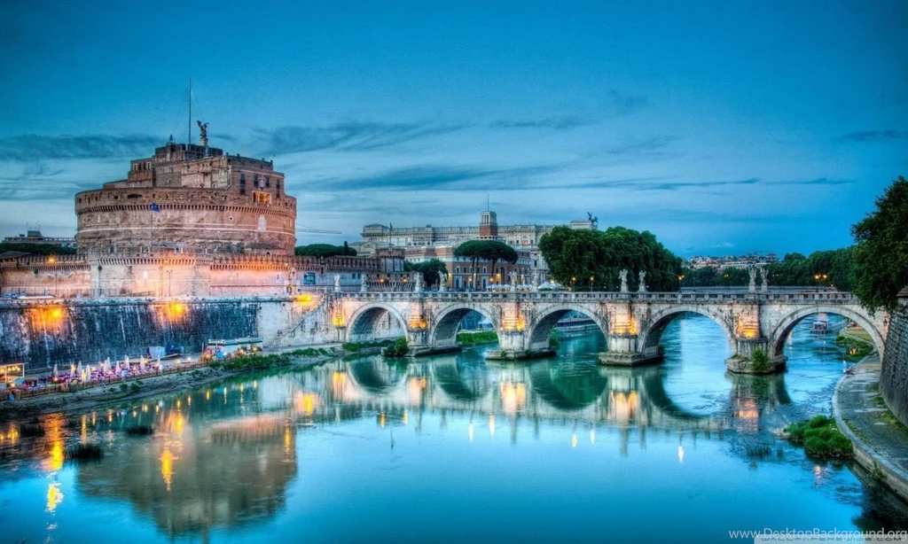 Castel Sant'Angelo, Tiber River, Rome, Italy HD Desktop Wallpapers ...