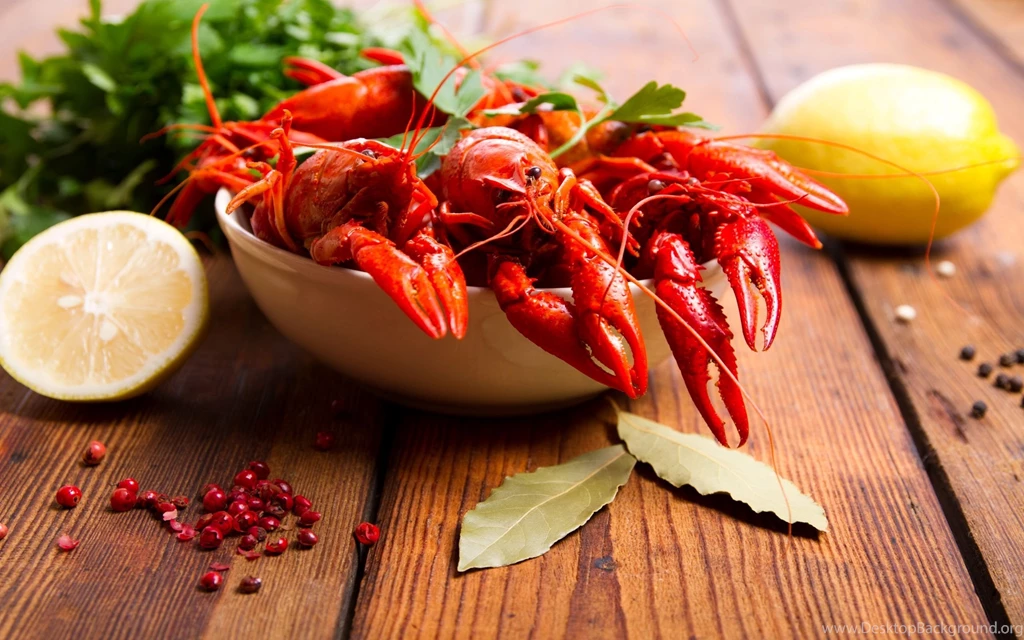 Crayfish Lemons Food Wallpapers