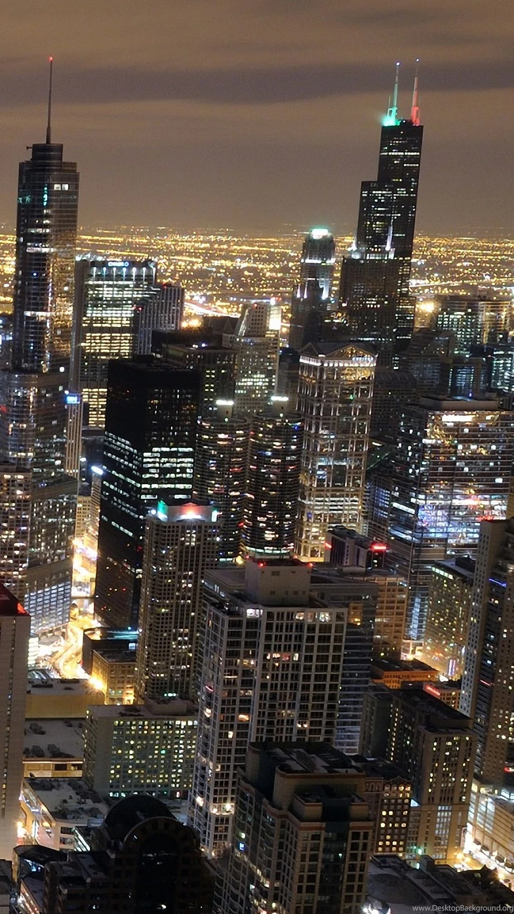 Chicago Skyline From John Hancock Samsung Galaxy Note 4 Wallpapers ...