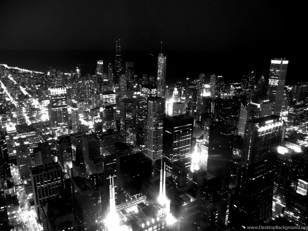 Chicago Winter Skyline Wallpaper.