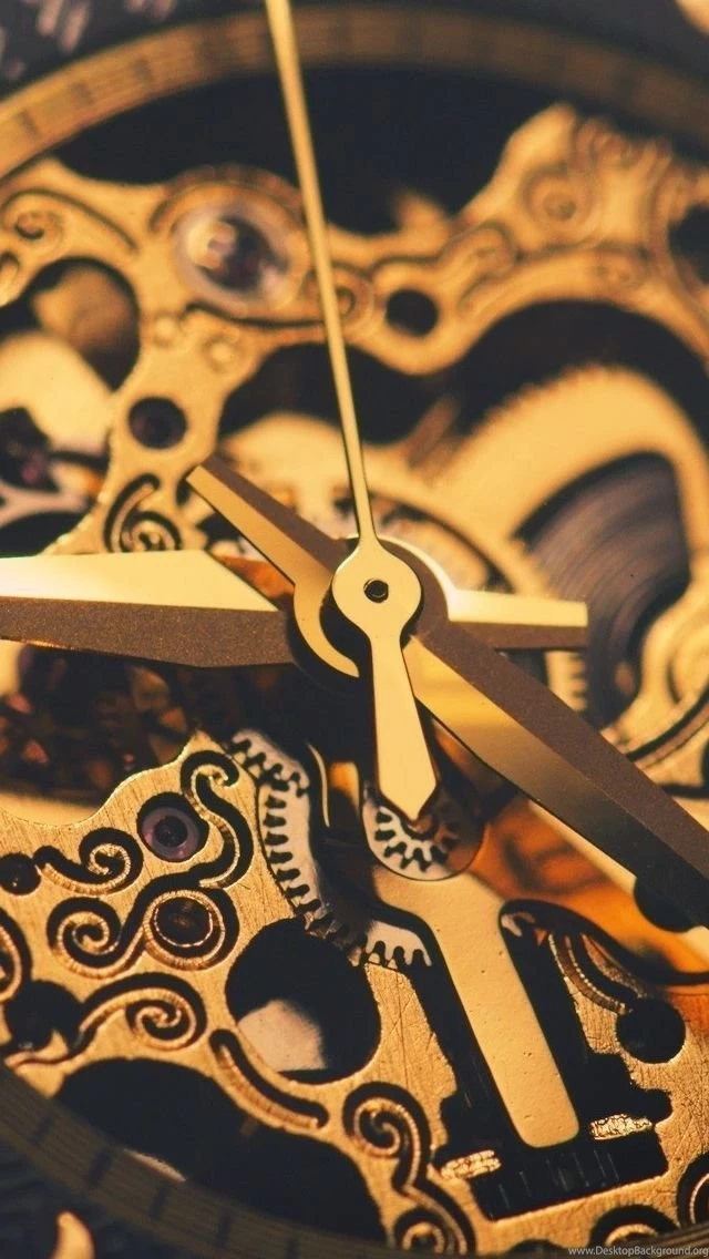Watches Machinery Gear Gold iPhone 5s Wallpapers Download