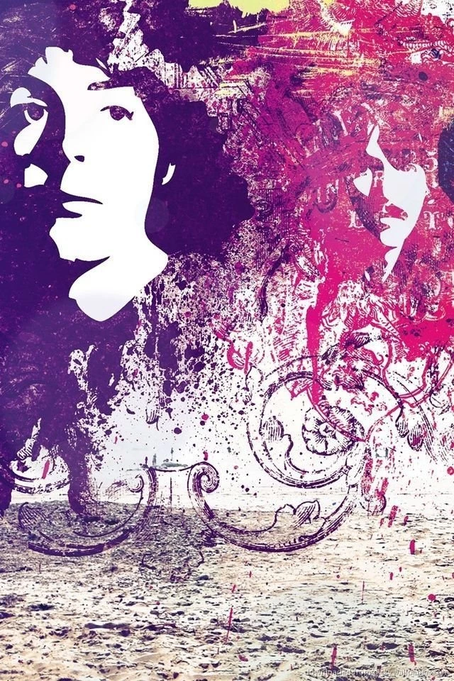 Download The Beatles Print Faces Wallpapers For iPhone 4