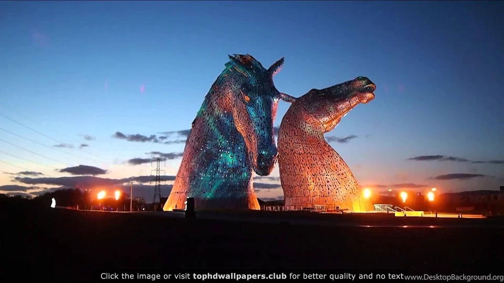 The Kelpies Horse heads Open In Scotland HD Wallpapers For Your PC ...