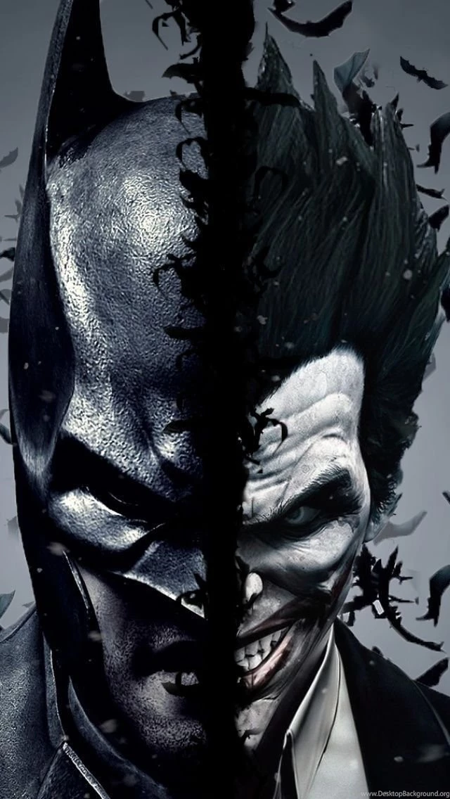 Batman Vs Joker Dual Screen iPhone 5 Wallpapers