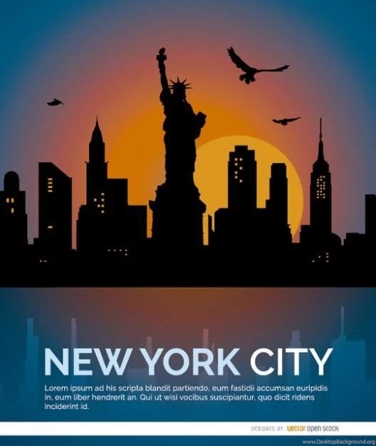 New York City Backgrounds Vector