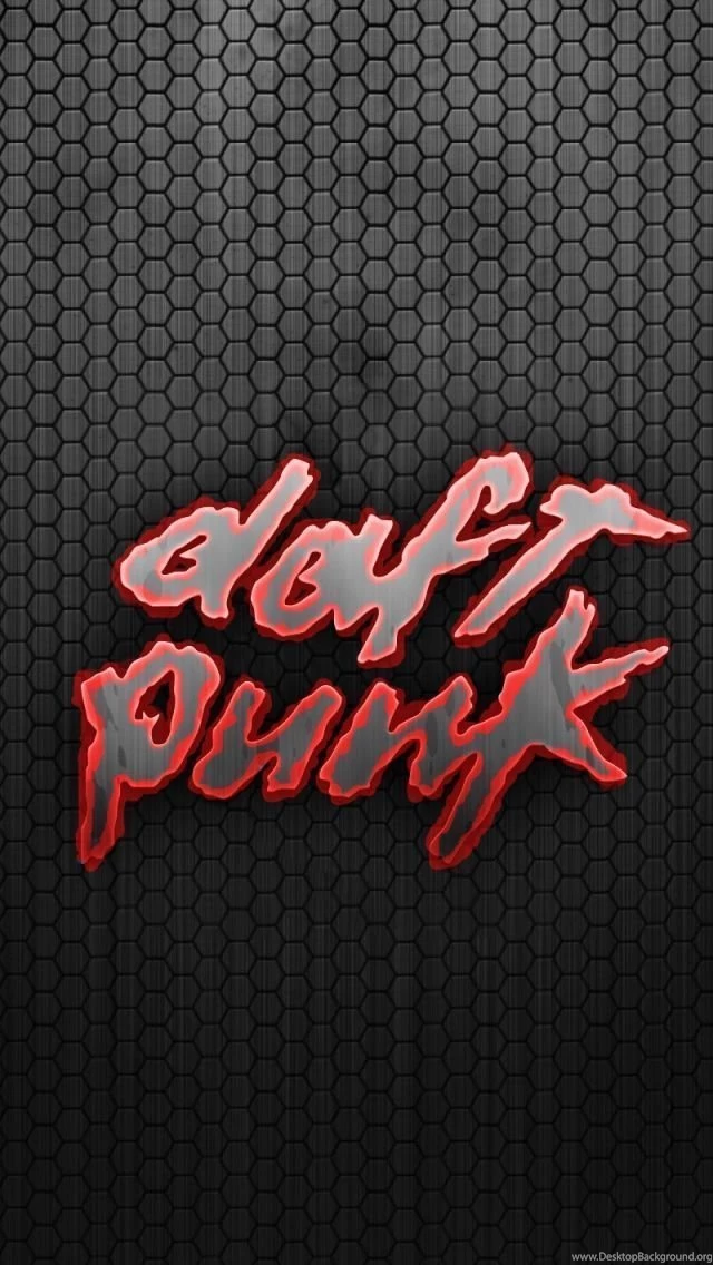 Daft Punk Logo Red iPhone 5s Wallpapers Download