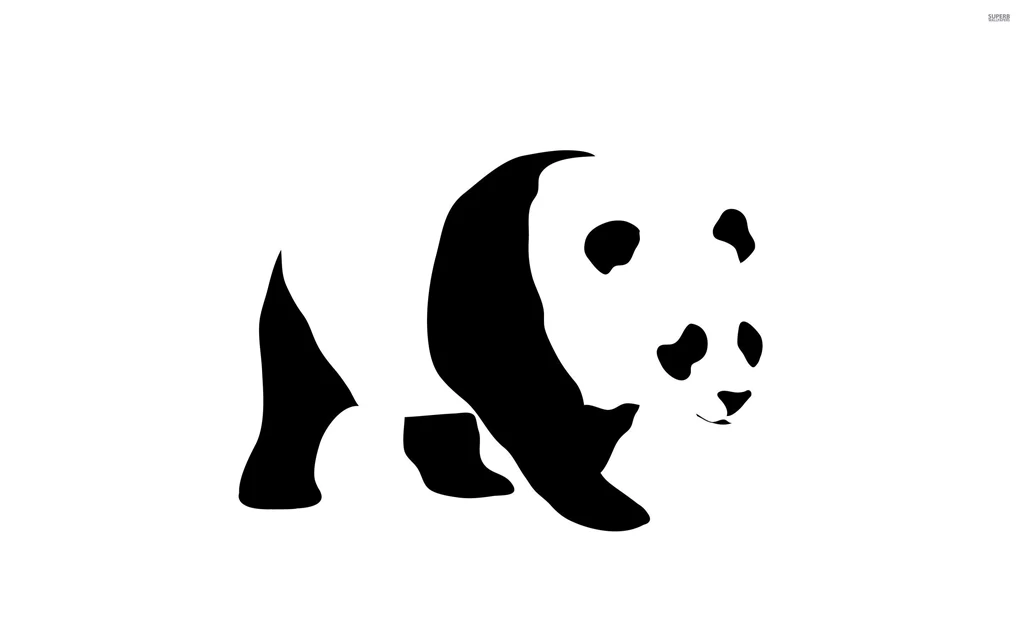 Sad Panda Hidden In The White Backgrounds Wallpapers Vector ...