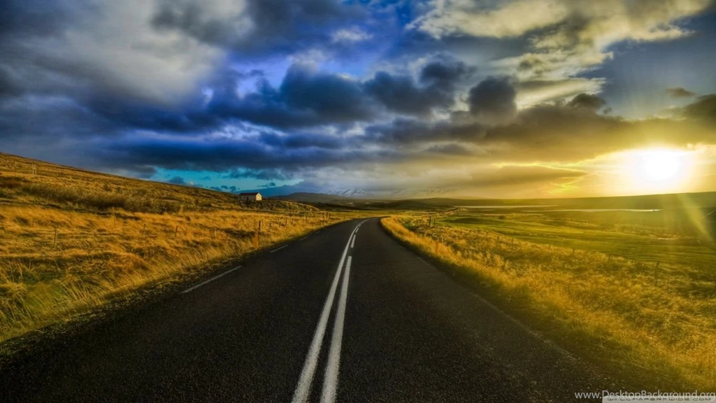 The Open Road In Iceland HD Desktop Wallpapers : Mobile : Dual Monitor