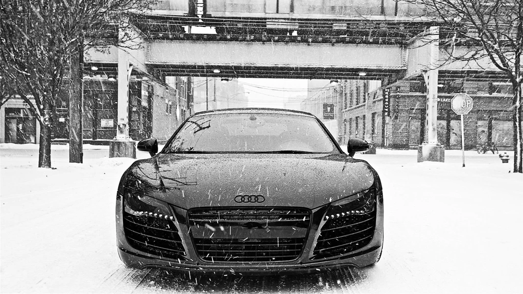 Audi R8 In Snow Wallpapers