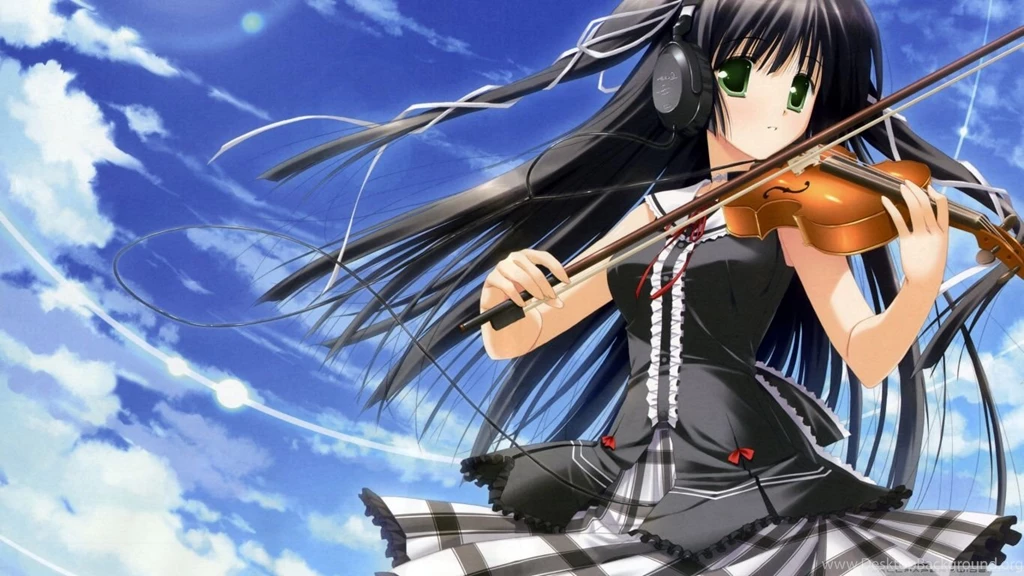 Anime Girl Playing Violin HD Desktop Wallpapers : High Definition ...