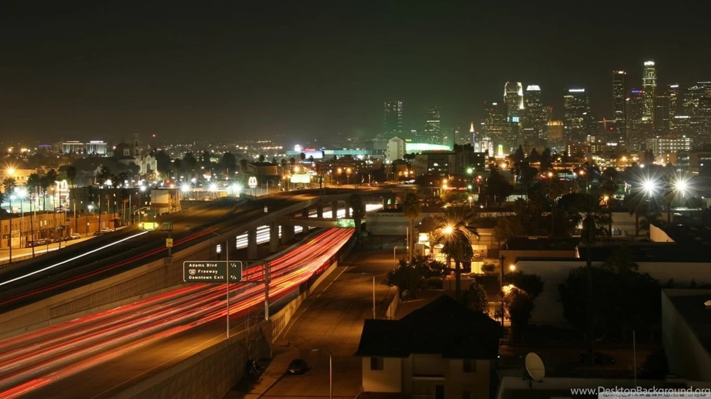 Los Angeles By Night HD Desktop Wallpapers : High Definition ...