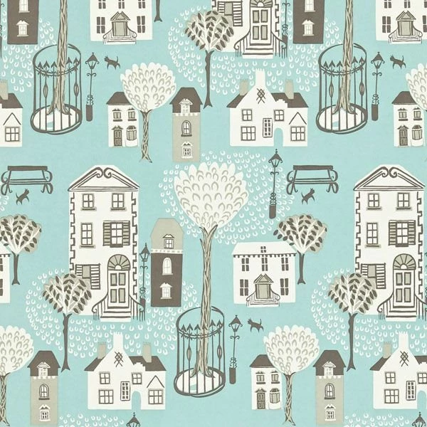 Sandersons Jubilee Square Wallpapers Sky Blue 212444