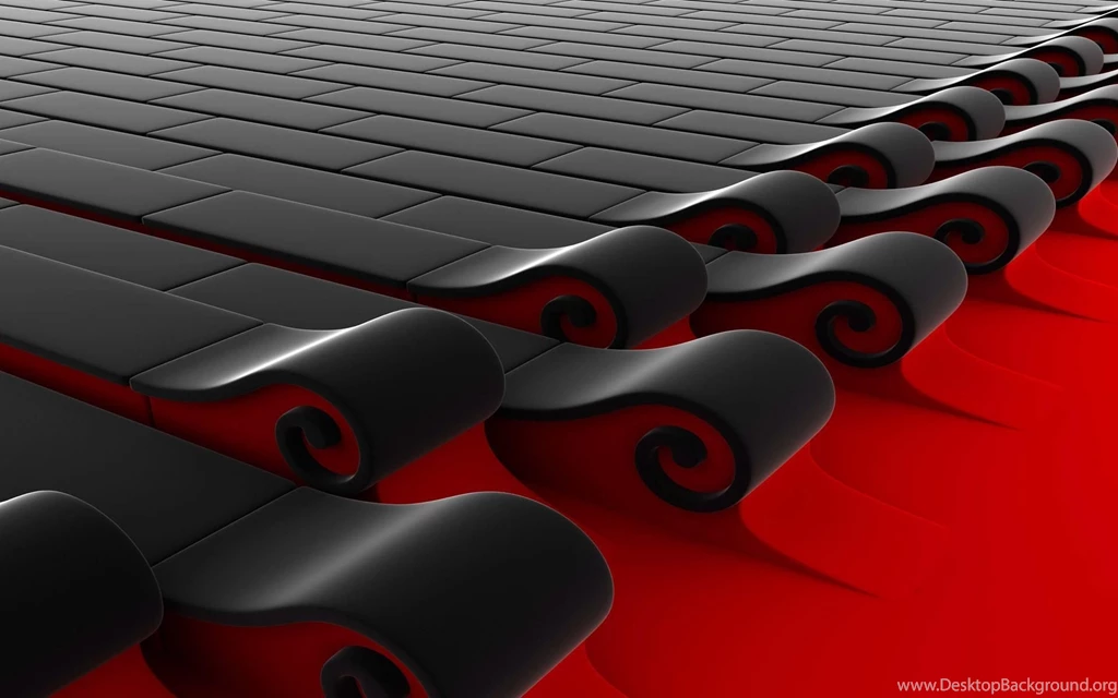 Black And Red Waves In 3d Wallpapers HD Wallpapers