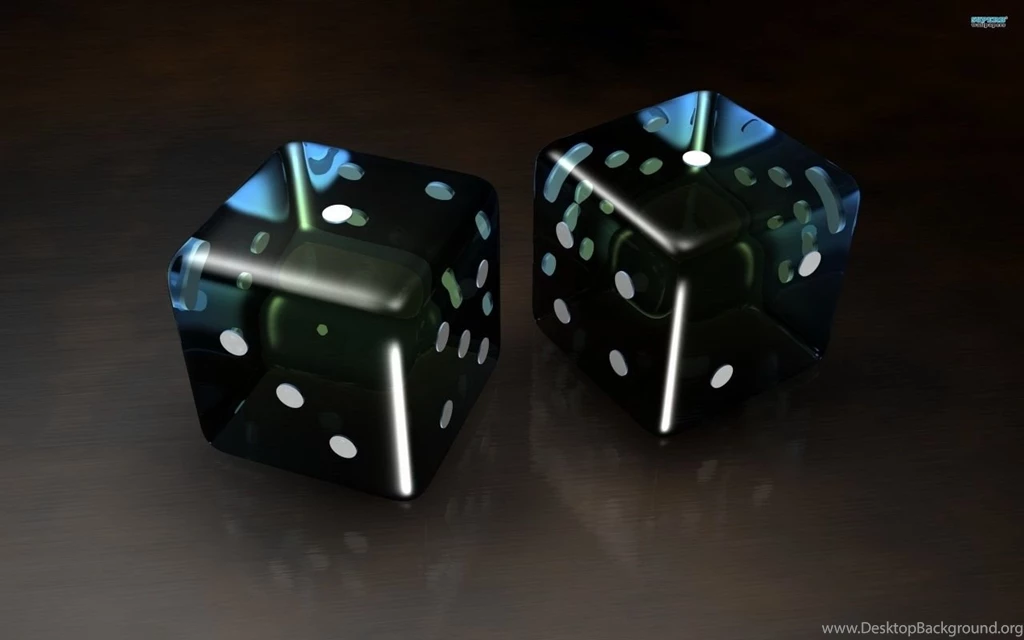 1280x800 Black 3D Dice Desktop PC And Mac Wallpapers