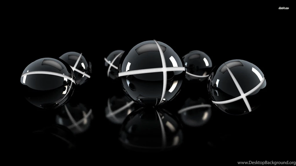 Black Spheres Wallpapers   3D Wallpapers